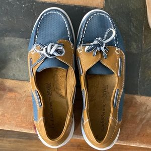 Croft&Barrow blue and tan boat shoes